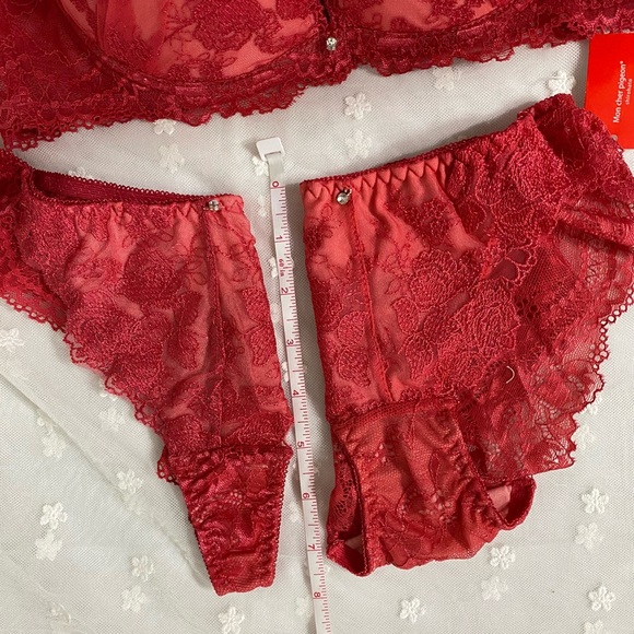 3pcs Set Shirohato embroidered push-up bra & thong & panties Japanese Brand - Picture 16 of 16